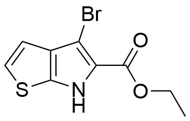 Chemical structure of ethyl 4-bromo-6H-thieno[2,3-b]pyrrole-5-carboxylate , CAS 1007387-93-0, AChemBlock X189588