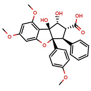 Chemical structure of ROCAGLOIC ACID , CAS 190385-15-0, AChemBlock X189597