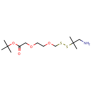 tert-butyl 2-(2-(((1-amino-2-methylpropan-2-yl)disulfaneyl)methoxy)ethoxy)acetate