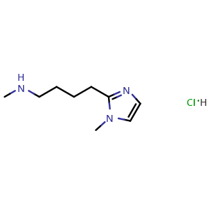 Chemical structure of N,1-Dimethyl-1H-imidazole-2-butanamine hydrochloride , AChemBlock X189619