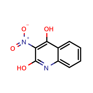 Chemical structure of 2,4-Dihydroxy-3-nitroquinoline , CAS 15151-57-2, AChemBlock X189702