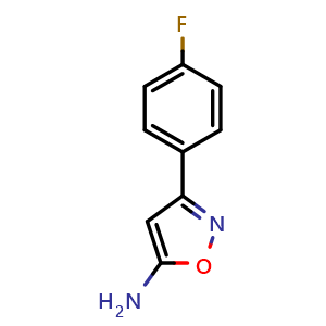 Chemical structure of 3-(4-Fluorophenyl)isoxazol-5-amine , CAS 81465-82-9, AChemBlock X189708