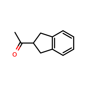 Chemical structure of 2-Acetylindane , CAS 33982-85-3, AChemBlock X189713