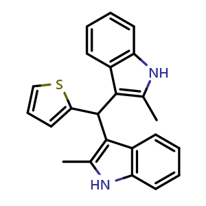 3,3'-(thiophen-2-ylmethylene)bis(2-methyl-1H-indole)