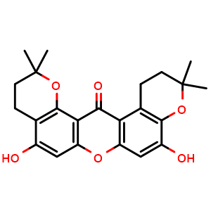 Chemical structure of Isormangostin , CAS 15404-80-5, AChemBlock X189795