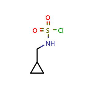 Chemical structure of (Cyclopropylmethyl)sulfamoyl Chloride , CAS 454219-12-6, AChemBlock X189816