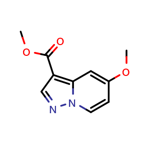 Chemical structure of methyl 5-methoxyH-pyrazolo[1,5-a]pyridine-3-carboxylate , CAS 99446-31-8, AChemBlock X189822