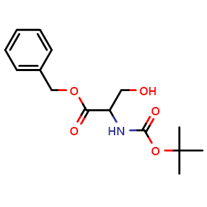 Chemical structure of N-Boc-DL-serine Benzyl Ester , CAS 145612-59-5, AChemBlock X189841
