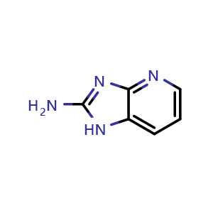 Chemical structure of 2-Aminoimidazo[4,5-b]pyridine , CAS 132898-03-4, AChemBlock X189846