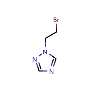 Chemical structure of 1-(2-Bromoethyl)-1,2,4-triazole , CAS 783262-04-4, AChemBlock X189847