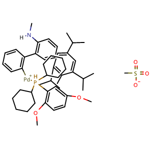 Methanesulfonato(2-dicyclohexylphosphino-3,6-dimethoxy-2',4',6'-tri-i-propyl-1,1'-biphenyl)(2'-methylamino-1,1'-biphenyl-2-yl)palladium(II)