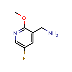 Chemical structure of (5-Fluoro-2-methoxy-3-pyridyl)methanamine , CAS 874823-00-4, AChemBlock X189873