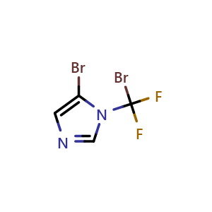 Chemical structure of 5-Bromo-1-(bromodifluoromethyl)-1H-imidazole , CAS 2385914-62-3, AChemBlock X189916