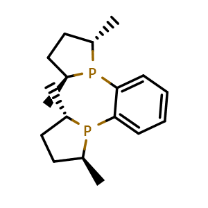 Chemical structure of 1,2-Bis[(2R,5R)-2,5-dimethylphospholano]benzene , CAS 147253-67-6, AChemBlock X189930