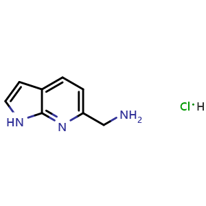 Chemical structure of 1H-pyrrolo[2,3-b]pyridin-6-ylmethanamine hydrochloride , CAS 1955494-06-0, AChemBlock X189934