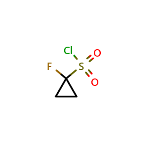 Chemical structure of 1-fluorocyclopropanesulfonyl chloride , CAS 1780549-34-9, AChemBlock X190015