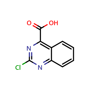 Chemical structure of 2-Chloroquinazoline-4-carboxylic acid , CAS 944902-11-8, AChemBlock X190068