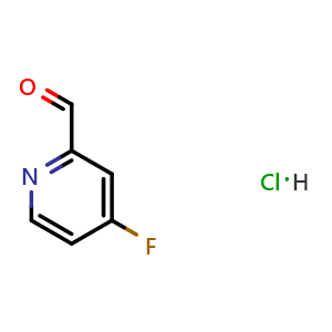 Chemical structure of 4-fluoropyridine-2-carbaldehyde hydrochloride , CAS 2940938-93-0, AChemBlock X190069
