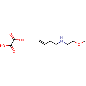 Chemical structure of N-(2-methoxyethyl)but-3-en-1-amine;oxalic acid , CAS 2940962-03-6, AChemBlock X190104