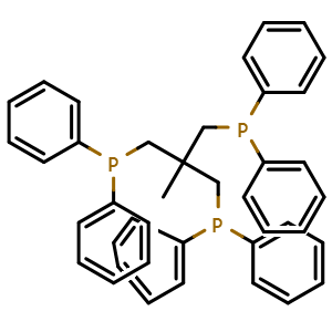 Chemical structure of [3-diphenylphosphanyl-2-(diphenylphosphanylmethyl)-2-methyl-propyl]-diphenyl-phosphane , CAS 22031-12-5, AChemBlock X190105