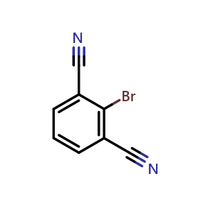 Chemical structure of 2-bromobenzene-1,3-dicarbonitrile , CAS 22433-90-5, AChemBlock X190109