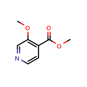Chemical structure of methyl 3-methoxypyridine-4-carboxylate , CAS 59786-32-2, AChemBlock X190113