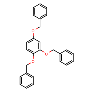 Chemical structure of 1,2,4-tribenzyloxybenzene , CAS 7298-33-1, AChemBlock X190124