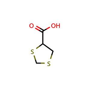 Chemical structure of dithiolane-4-carboxylic acid , CAS 2224-02-4, AChemBlock X190127