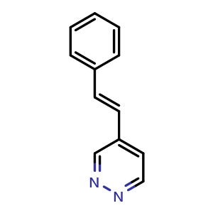 Chemical structure of 4-[(E)-styryl]pyridazine , CAS 35782-28-6, AChemBlock X190129