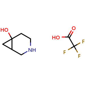 Chemical structure of 3-azabicyclo[4.1.0]heptan-6-ol;2,2,2-trifluoroacetic acid , CAS 2387594-98-9, AChemBlock X190133