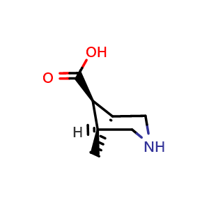 Chemical structure of exo-3-azabicyclo[3.1.1]heptane-6-carboxylic acid hydrochloride , CAS 2940866-19-1, AChemBlock X190136