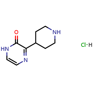 Chemical structure of 3-(4-piperidyl)-1H-pyrazin-2-one hydrochloride , CAS 2940942-89-0, AChemBlock X190142