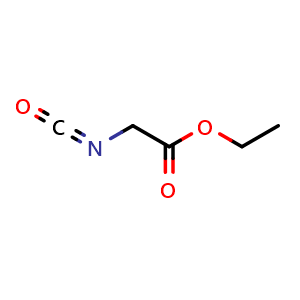 Chemical structure of ethyl 2-isocyanatoacetate , CAS 2949-22-6, AChemBlock X190146
