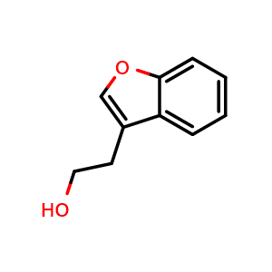 Chemical structure of 2-(benzofuran-3-yl)ethanol , CAS 75611-06-2, AChemBlock X190166
