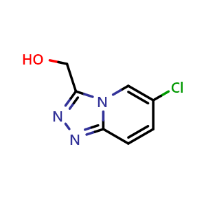 Chemical structure of (6-chloro-[1,2,4]triazolo[4,3-a]pyridin-3-yl)methanol , CAS 1781171-55-8, AChemBlock X190173