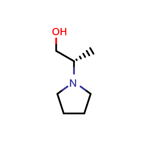 Chemical structure of (2S)-2-pyrrolidin-1-ylpropan-1-ol , CAS 620627-26-1, AChemBlock X190196