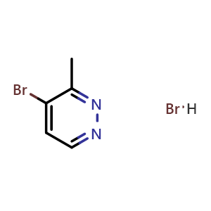 Chemical structure of 4-bromo-3-methyl-pyridazine;hydrobromide , CAS 2751611-27-3, AChemBlock X190198
