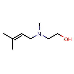 Chemical structure of 2-[methyl(3-methylbut-2-enyl)amino]ethanol , CAS 1250038-76-6, AChemBlock X190218