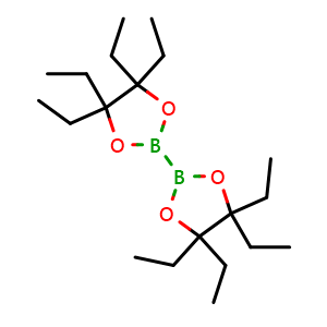 Chemical structure of 4,4,5,5-tetraethyl-2-(4,4,5,5-tetraethyl-1,3,2-dioxaborolan-2-yl)-1,3,2-dioxaborolane , CAS 2247367-07-1, AChemBlock X190259
