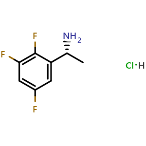 Chemical structure of (1R)-1-(2,3,5-trifluorophenyl)ethanamine hydrochloride , AChemBlock X190260