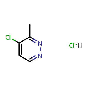 Chemical structure of 4-chloro-3-methyl-pyridazine hydrochloride , CAS 2740578-50-9, AChemBlock X190290