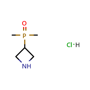 Chemical structure of 3-dimethylphosphorylazetidine hydrochloride , CAS 2580198-37-2, AChemBlock X190310