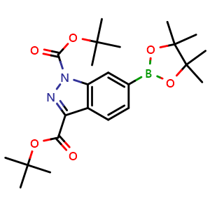 ditert-butyl 6-(4,4,5,5-tetramethyl-1,3,2-dioxaborolan-2-yl)indazole-1,3-dicarboxylate
