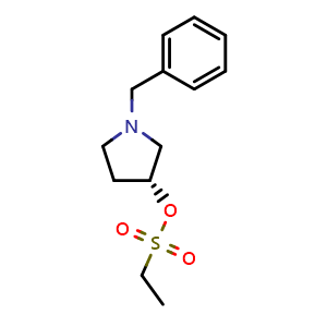 Chemical structure of [(3R)-1-benzylpyrrolidin-3-yl] ethanesulfonate , CAS 2920219-76-5, AChemBlock X190343