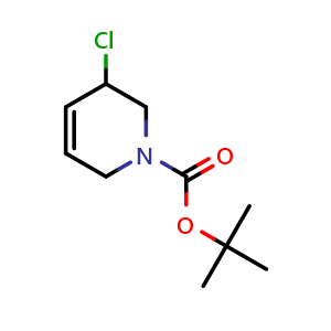 Chemical structure of tert-butyl 3-chloro-3,6-dihydro-2H-pyridine-1-carboxylate , CAS 2055344-88-0, AChemBlock X190352