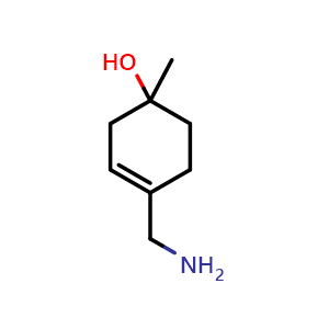 Chemical structure of 4-(aminomethyl)-1-methyl-cyclohex-3-en-1-ol , CAS 2940959-23-7, AChemBlock X190378