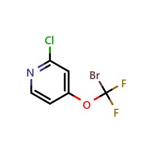 Chemical structure of 4-[bromo(difluoro)methoxy]-2-chloro-pyridine , CAS 2940956-51-2, AChemBlock X190392