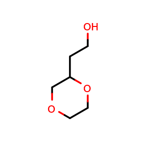 Chemical structure of 2-(1,4-dioxan-2-yl)ethanol , CAS 151720-04-6, AChemBlock X190393
