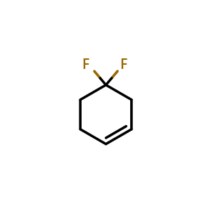 Chemical structure of 4,4-difluorocyclohexene , CAS 1610468-84-2, AChemBlock X190417