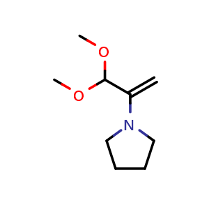 Chemical structure of 1-[1-(dimethoxymethyl)vinyl]pyrrolidine , CAS 76282-55-8, AChemBlock X190455
